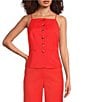 Alex Marie Kensley Anywhere, Everywhere Square Neck Sleeveless Vest, Color:Bright Poppy - Image 1