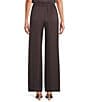 Alex Marie Kristen Stretch Satin Flat Front Full Length Wide Leg Pants - Image 2