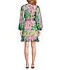 Alex Marie Laurel Wisteria Long Sleeve Surplice V-Neck A-Line Dress, Color:Wisteria - Image 2
