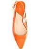 Color:Orange Citrus - Image 5 - Lavani Textured Leather Slingback Flats