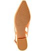 Color:Orange Citrus - Image 6 - Lavani Textured Leather Slingback Flats