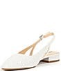 Color:White - Image 4 - Lavanitwo Pearl Slingback Flats