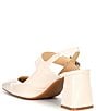 Color:Cloud White - Image 3 - Leighten Patent Square Toe Slingback Pumps