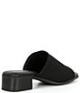 Color:Black - Image 2 - Leslie Stretch Mesh Stacked Block Heel Slides