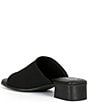 Color:Black - Image 3 - Leslie Stretch Mesh Stacked Block Heel Slides