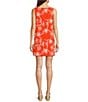 Alex Marie Lily Embroidered Linen Blend Sleeveless Square Neck Dress, Color:Clementine - Image 2