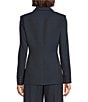 Alex Marie Liza Novelty Stripe Suiting Peak Lapel Long Sleeve Jacket, Color:Navy Stripe - Image 3