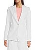 Alex Marie Liza Peak Lapel Linen Blazer, Color:White - Image 2