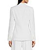 Alex Marie Liza Peak Lapel Linen Blazer, Color:White - Image 3