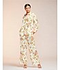 Alex Marie Coordinating Lola Twill Floral Pleated Wide Leg Pants, Color:Pink Multi - Image 5