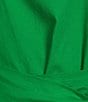 Color:Emerald - Image 3 - Madelyn Sleeveless Boat Neck Linen Faux Wrap Mini Dress