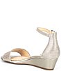 Color:New Light Grey/Ceylon - Image 3 - MairiTwo1 Metallic Leather Ankle Strap Wedge Sandals