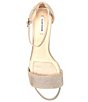Color:New Light Grey/Ceylon - Image 5 - MairiTwo1 Metallic Leather Ankle Strap Wedge Sandals