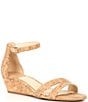 Color:Natural/Gold - Image 1 - Maren Cork Double Band Wedge Sandals