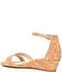 Color:Natural/Gold - Image 3 - Maren Cork Double Band Wedge Sandals