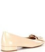 Color:Bisque - Image 2 - MargoTwo Patent Pearl Buckle Flats