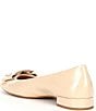 Color:Bisque - Image 3 - MargoTwo Patent Pearl Buckle Flats