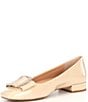Color:Bisque - Image 4 - MargoTwo Patent Pearl Buckle Flats