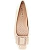 Color:Bisque - Image 5 - MargoTwo Patent Pearl Buckle Flats