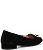Color:Black - Image 2 - MargoTwo Suede Pearl Buckle Flats