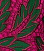 Color:Fuchsia - Image 3 - Maya Embroidered Lace Above Knee Square Neck Sleeveless Shift Dress