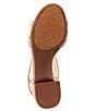 Color:Bronze - Image 6 - Meera Metallic Woven Braided Rope Block Heel Dress Sandals