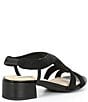 Color:Black - Image 2 - Meera Metallic Woven Braided Rope Block Heel Dress Sandals