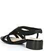 Color:Black - Image 3 - Meera Metallic Woven Braided Rope Block Heel Dress Sandals