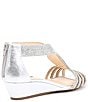 Color:Silver - Image 2 - Mersalo Rhinestone Wedge Dress Sandals