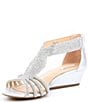 Color:Silver - Image 4 - Mersalo Rhinestone Wedge Dress Sandals