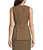Alex Marie Nadia Anywhere, Everywhere Coordinating Square Neck Sleeveless Vest, Color:Espresso Plaid - Image 2