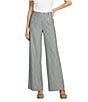 Alex Marie Natalie Wide Leg Linen Blend Coordinating Pants, Color:Blue Stripe - Image 1