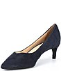 Color:Seaport Navy - Image 4 - Noelli Suede Pointed Toe Pumps