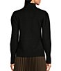 Color:Black - Image 2 - Penelope Long Sleeve Turtleneck Pull-On Sweater