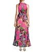 Alex Marie Petite Size Colette Floral Sleeveless Keyhole Neck Faux Wrap ...