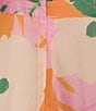 Color:Rose - Image 3 - Petite Size Fiona Halter Floral Gown