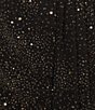 Alex Marie Petite Size Milly Glitter Knit Surplice V-Neck Long Blouson Sleeve Wrap Bodycon Mini Dress, Color:Black/Gold - Image 3