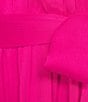 Alex Marie Petite Size Nina Chiffon Halter Neck Sleeveless Tiered A-Line Dress, Color:Fuchsia - Image 3