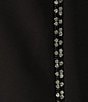 Color:Black - Image 4 - Petite Size Sandy Crepe Sleeveless Round Neck Shift Dress