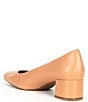 Color:Italian Clay - Image 3 - Phoebe Leather Block Heel Pumps