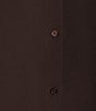 Alex Marie Piper Lightweight Soft Crepe de Chine Point Collar Long Sleeve Button Front Top, Color:Espresso - Image 4