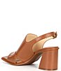 Color:Sweet Caramel - Image 3 - Quiller Leather Square Toe Slingback Block Heel Sandals