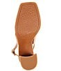 Color:Sweet Caramel - Image 6 - Quiller Leather Square Toe Slingback Block Heel Sandals