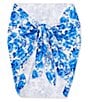 Color:Blue - Image 4 - Romantic Rose Classic Tie Pareo Swimsuit Sarong Cover Up