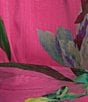 Color:Fandango - Image 5 - Rosalia Floral Print Slit Long Sleeve Mock Neck Tiered A-Line Dress