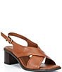 Alex Marie Ryanne Leather Sling Back Stack Heel Sandals - Image 1