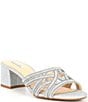 Color:Silver - Image 1 - Saline Shimmer Chain Rhinestone Dress Sandals
