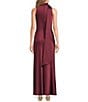 Alex Marie Sonja Satin High Neck Halter Gown - Image 2