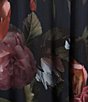 Color:Navy - Image 3 - Floral Print Rosalia Split Long Sleeve Turtleneck Layered Hem Dress
