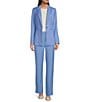 Color:Ocean - Image 3 - Suzie Anywhere, Everywhere Coordinating Straight Leg Mid Rise Pants
